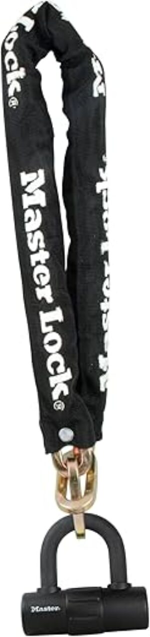 Master Lock Black Outdoor Steel Chain With U-Lock