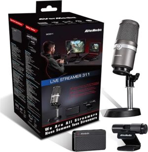 AVerMedia BO311 Live Streamer Bundle: Capture Card, Webcam, Microphone