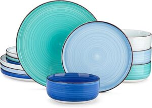 vancasso Bonita Blue Dinnerware Set, 12 Pieces