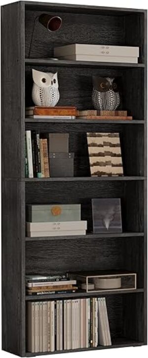 IRONCK Bookshelves 6 Tiers Display Storage Shelves