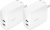 Belkin BoostCharge Dual USB-C Wall Charger 60W