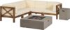 Christopher Knight Home Brava Outdoor Acacia 5 Seater Sofa Set