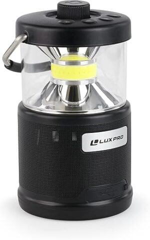LUXPRO Bright 572 Lumen Rechargeable Speaker Lantern