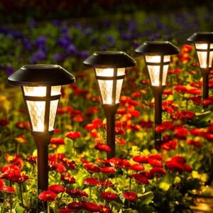 GIGALUMI Bright Solar Outdoor Garden Lights 6 Pack
