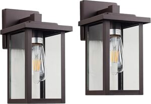 ACLand Bronze Outdoor Wall Lantern 2 Pack