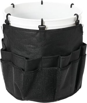 Household Essentials Bucket Caddy With Trim, Black