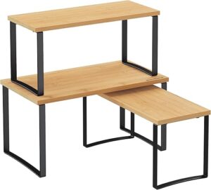 SONGMICS Cabinet Organizer Shelf, Set Of 3