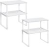 SONGMICS Cabinet Organizer Shelf Set, Stackable, Expandable