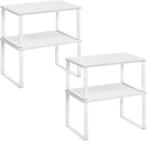 SONGMICS Cabinet Organizer Shelf Set, Stackable, Expandable