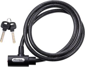 Master Lock Cable Bike Lock With Key, 5 ft