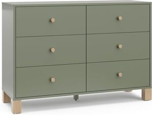 STORKCRAFT California 6-Drawer Double Dresser (Olive)