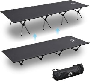 Night Cat Camping Cot Bed – Portable Folding Sleeping Cot