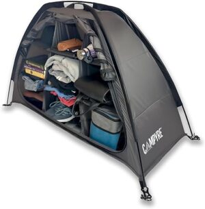 CAMPYRE Camping Organizer With Zippered Flap, 9-Shelf