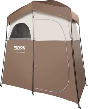 VEVOR Camping Shower Tent, 2 Rooms Portable Shelter