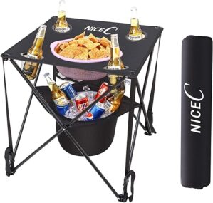 Nice C Camping Table With Cooler And Carry Bag