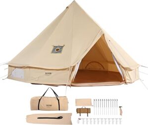 VEVOR Canvas Yurt Tent, 4 Seasons Camping