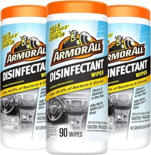 Armor All Car Disinfectant & Cleaning Wipes, 3 Pack