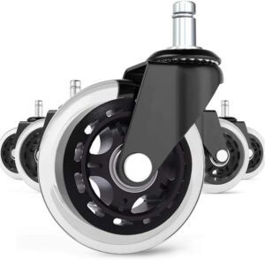 BF BRIGHTFIELD Caster Wheels Set: Heavy Duty, Safe 3" Rubber