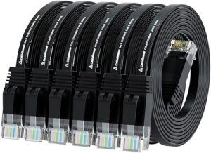 CableGeeker Cat 6 Ethernet Cable 10 ft (5 Pack)