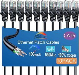 10Gsupxsel Cat 6 Ethernet Cable 5FT 10Pack