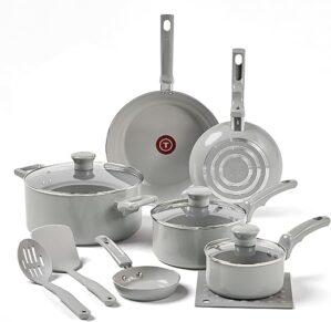 T-Fal Ceramic Non Stick Cookware Set, 12 Piece
