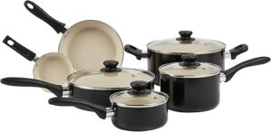 Amazon Basics Ceramic Nonstick 11 Piece Cookware Set