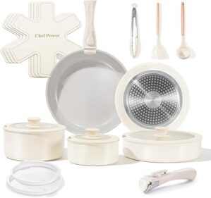 Chef Power Ceramic Nonstick 19-Piece Cookware Set