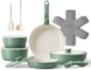 Redchef Ceramic Nonstick Cookware Set, Detachable Handle