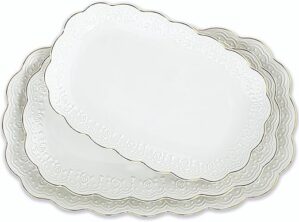 Kassel Ceramic Serving Platter Set | Oval Trays