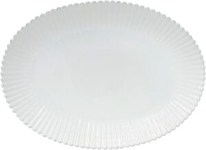 Costa Nova Ceramic Stoneware Oval Platter, White