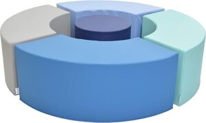 Children's Factory CF805-324TRQ, 5-Piece Curve Seating Tranquility