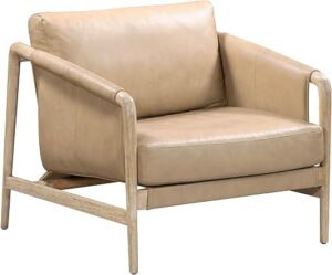 Tov Furniture Chakka Tan Leather Accent Chair