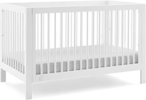 Delta Children Charlie 6-in-1 Convertible Crib, Bianca White