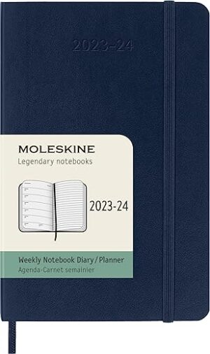 Moleskine Classic 18 Month Weekly Planner, Pocket, Sapphire Blue
