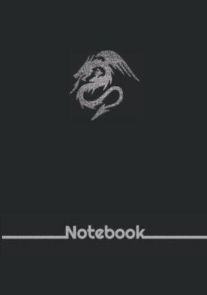Classic Black Notebook With Dragon Picture
