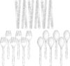 POSATE Clear Disposable Utensils, 18 Pack