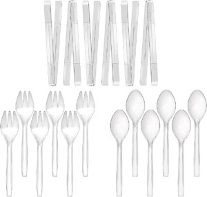 POSATE Clear Disposable Utensils, 18 Pack