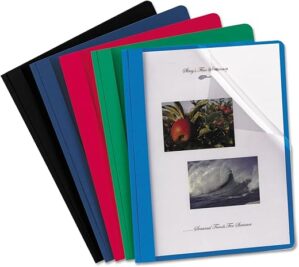 Oxford Clear Front Report Covers, Assorted Colors (55813EE)