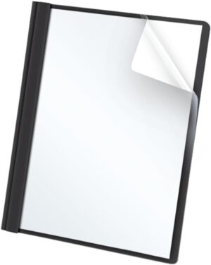 Oxford Clear Front Report Covers, Black, Letter Size (55806EE)