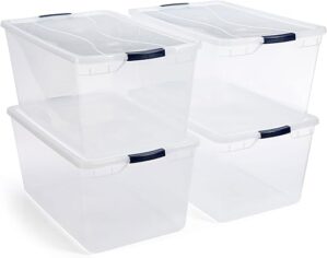 Rubbermaid Cleverstore 95 Qt Stackable Clear Storage Bins