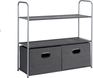 Amazon Basics Closet Storage Organizer With Fabric Bins