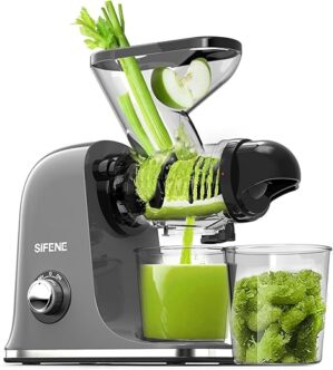 SIFENE Cold Press Juicer Machine, Compact Slow Masticating Juicer