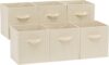 Amazon Basics Collapsible Fabric Storage Cubes, Beige