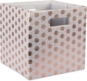 DII Collapsible Polyester Storage Cube, Copper