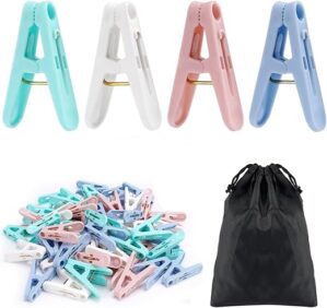 Rovedcity Colorful Plastic Clothes Pins, 56Pcs