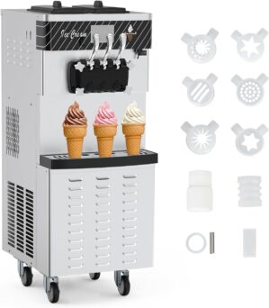 CuisinAid Commercial 3 Flavors Soft Serve Ice Cream Maker