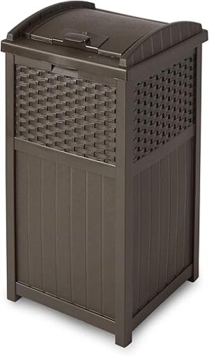 Suncast Commercial Outdoor Trashcan Hideaway With Lid