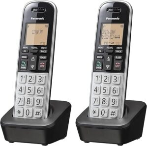 Panasonic Compact Cordless Phone, 2 Handset – KX-TGB812S