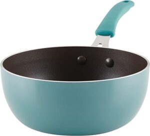 Rachael Ray Cook + Create Nonstick Saucier Pan, Agave Blue