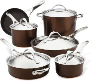 Anolon Copper Hard Anodized Nonstick Cookware Set (11 Piece)